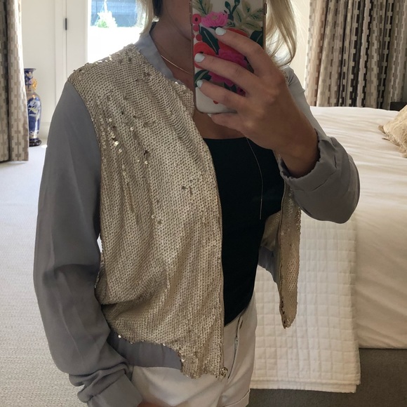 SOLD OUT!! Sequin Bomber Jacket - Picture 4 of 5